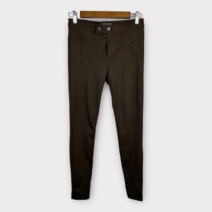 Vince Revolve Womens size 4 Ponte Ski Pant Knit Skinny Leg Brown Pants Trouser